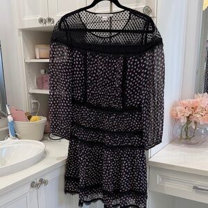 Diane Von Furstenberg Black and Dark blue Dress